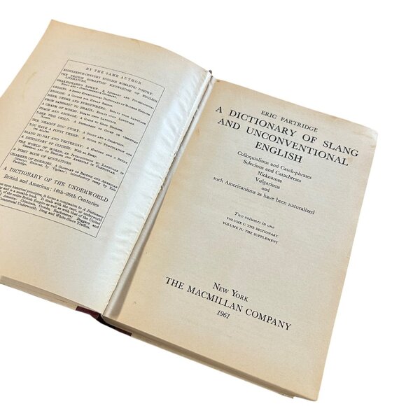 1960s Dictionary of SLANG and Unconventional English by Eric Partridge - Picture 4 of 6